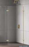 New Trendy Eventa Gold Shine kabina walk-in 160x200 cm jednoelementowa z dodatkową ścianką przejrzyste Złoty połysk EXK-4859