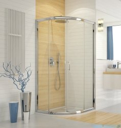 Sanplast kabina narożna półokrągła KP4/TX5b-90 90x90x190 cm szkło przejrzyste 600-271-0262-38-401