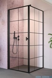 Radaway Nes 8 Black Kdj I Factory kabina 100x90cm lewa czarny mat/szkło przejrzyste 10072100-54-55L/10089090-54-55