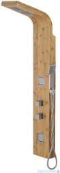 Corsan Bao panel natryskowy z termostatem chrom drewno bambusowe B-022TBCH