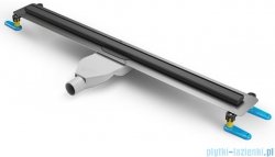 New Trendy Visio Slim Black odpływ liniowy z rusztem matowym w kolorze czarnym 80x3,2 cm OL-0078