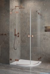 Radaway Essenza Pro Brushed Copper Pdd kabina 100x80cm szczotkowana miedź 10095100-93-01L/10095080-93-01R