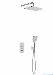 KFA MALAGA CHROM podtynkowy zestaw prysznicowy z baterią termostatyczną 3 funkcyjną 5759-501-00