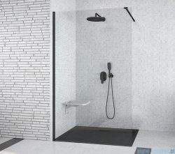 Besco Aveo Black kabina walk-in 120x195cm przejrzyste AVB-120-195C