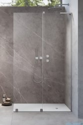 Radaway Furo SL Brushed Nickel kabina Walk-in 100x200cm prawa szczotkowany nikiel 10306538-91-01R/10110494-01-01