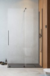 Radaway Furo Brushed GunMetal kabina Walk-in 120x200cm prawa szczotkowany grafit 10106638-92-01R/10110594-01-01