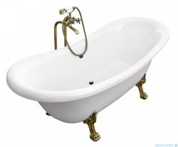 Besco Amelia wanna owalna Retro 190x77 + nogi czarne #WKA-190W+CZ