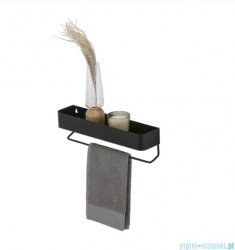 Sealskin Brix Półka z wieszakiem na ręczniki 35 cm czarna 362473419