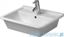 Duravit Starck 3 umywalka meblowa z przelewem z otworem na baterię 560x460 mm 030256 00 00
