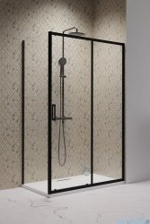 Radaway Premium Pro Black Kdj kabina 110x100cm prawa czarny mat/szkło przejrzyste 1015110-54-01R/1016100-54-01