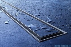 Tece Ruszt prosty Plate ze stali nierdzewnej Tecedrainline do wypełnienia płytkami 150 cm połysk 6.015.70