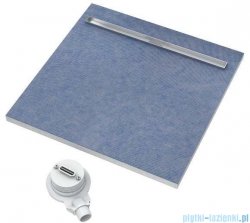 Schedpol brodzik posadzkowy podpłytkowy ruszt Slim Lux Steel 80x80x5cm 10.101/OLSL
