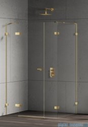 New Trendy Eventa Gold Shine kabina prysznicowa prostokątna 150x100x200 cm lewa przejrzyste Złoty połysk EXK-4790