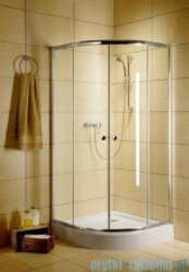Radaway Classic A Kabina prysznicowa półokrągła z drzwiami przesuwnymi 90x90x185 szkło grafitowe 30000-01-05