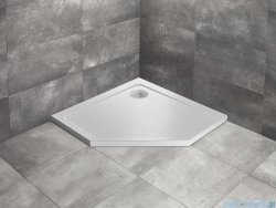 Radaway Doros Pt Stone brodzik pięciokątny 100x100x5cm biały SDRPT1010-01-04S