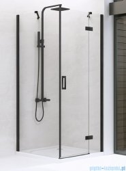 New Trendy New Renoma Black kabina kwadratowa 80x80x195cm przejrzyste prawa D-0202A/D-0110B