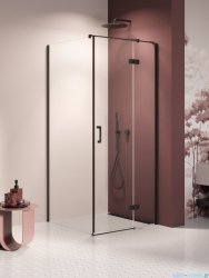 New Trendy Nesta Black kabina 80x110x200 cm prawa wspornik równoległy przejrzyste K-3730