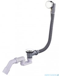 Oltens Oster syfon wannowy automatyczny z pokrętłem chrom 03001100