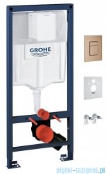 Omnires Grohe Rapid stelaż podtynkowy do WC zestaw 4w1 przycisk miedź szczotkowana RAPIDSETCPB