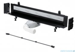 Viega Advantix Vario odpływ liniowy ścienny regulowany z czarnym rusztem 30-120cm H-7/10cm 736736/736583