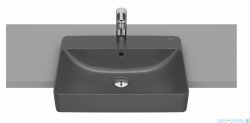 Roca FINECERAMIC umywalka wpuszczana w blat cienkościenna SQUARE 55x42 onyx A32753S640