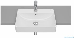 Roca FINECERAMIC umywalka wpuszczana w blat cienkościenna SQUARE  55x42 biała A32753S000