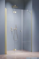 Radaway Nes Brushed Light Gold DWSB Drzwi wnękowe 110cm W3  lewe szczotkowane jasne złoto szkło przejrzyste 10044650-98-01L/10045450-01-01