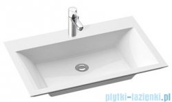 Marmorin Teodor umywalka wpuszczana w blat 71x46 bez otworu przelewowego z otworem na baterie biała 722071020011