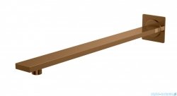 Kohlman Axel Brushed Copper kwadratowe ścienne ramię do deszczownicy 38 cm miedź szczotkowana WQEBC