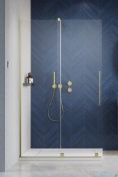 Radaway Furo Brushed Gold kabina Walk-in 140x200cm lewa szczotkowane złoto 10106738-99-01L/10110694-01-01