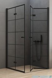 New Trendy New Soleo Black 90x80x195 cm kabina prostokątna przejrzyste D-0289A/D-0288A