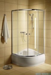 Radaway Classic A Kabina prysznicowa półokrągła z drzwiami przesuwnymi 90x90x170 szkło brązowe 30001-01-08