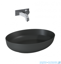 Elita Metis umywalka nablatowa ceramiczna 52x39cm anthracite matt 145004
