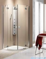 Radaway Kabina prysznicowa Essenza PDD E 90x80 szkło przejrzyste + brodzik Siros E Compact prawy + syfon 32532-01-01N