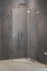 Radaway Essenza Pro Brushed Nickel Ptj kabina pięciokątna 100x100 prawa szczotkowany nikiel 10100000-91-01R/10100300-01-01