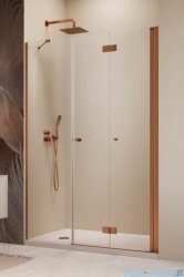 Radaway Nes Brushed Copper DWSB drzwi wnękowe 110cm W2 prawe szczotkowana miedź szkło przejrzyste 10044750-93-01R/10045350-01-01