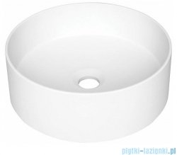Deante Silia umywalka nablatowa granitowa Ø36 cm alabaster CQS AU4S