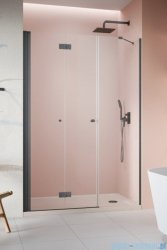 Radaway Nes Brushed GunMetal DWSB drzwi wnękowe 120cm W1 lewe szczotkowany grafit szkło przejrzyste 10044950-92-01L/10045250-01-01