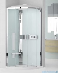Novellini Glax 3 R90 kabina standard półokrągła 90x90 srebrny GL3R99T-1B
