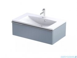 Oristo Etna Konsola podumywalkowa wisząca Ryflowana 80x45x25 szaroniebieski mat OR52-SD1S-80-16R