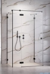 Radaway Essenza Pro Black Kdj+S kabina 90x80x90cm lewa czarny mat/szkło przejrzyste 10097380-54-01L/10098090-01-01/10098090-01-01
