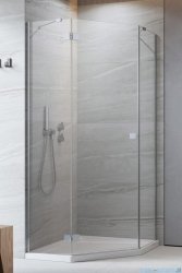 Radaway Essenza Ptj kabina pięciokątna 90x80cm lewa szkło przejrzyste 1385010-01-01L/1385053-01-01