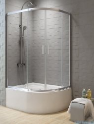 New Trendy New Varia kabina asymetryczna 100x80x165 cm przejrzysta K-0505