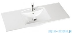 Marmorin Lira 1200 umywalka wpuszczana w blat z przelewem i otworem na baterie 120x39 biała 640120020211