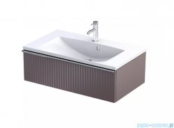 Oristo Etna Konsola podumywalkowa wisząca Ryflowana 80x45x25 mokka mat OR52-SD1S-80-21R