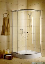 Radaway Classic A Kabina prysznicowa półokrągła z drzwiami przesuwnymi 80x80x185 szkło grafitowe 30010-01-05