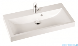 Marmorin umywalka nablatowa Argo 100 cm bez otworu biała 290100022010