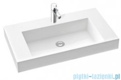 Marmorin Teo 800 umywalka wisząca 80x45 bez otworu przelewowego i bez otworu na baterie biała 641080020010