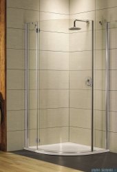Radaway Torrenta PDJ kabina półokrągła 80x80 lewa szkło grafitowe + Brodzik Delos A + Syfon 31710-01-05N