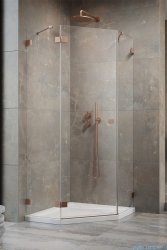 Radaway Essenza Pro Brushed Copper Ptj kabina pięciokątna 90x90 lewa szczotkowana miedź 10100000-93-01L/10100200-01-01
